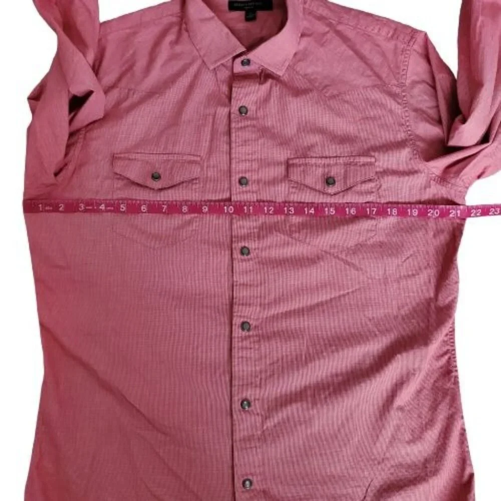 Banana Republic‎ Men's Slim Fit Long Sleeve Casual Shirt Pink/White Size Medium